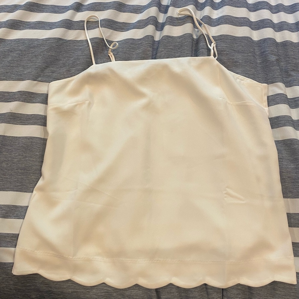 NWT J. Crew Scalloped Hem Cami Top